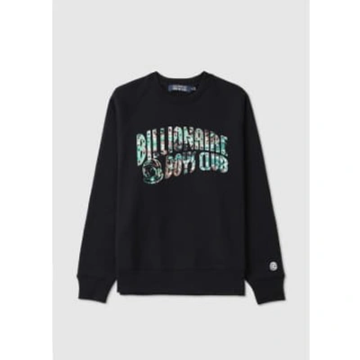 Shop Billionaire Boys Club Mens Nothing Camo Arch Logo Crewneck Sweatshirt In Black