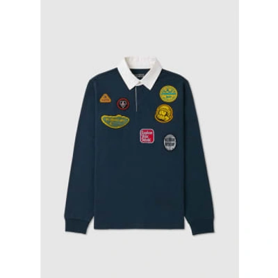 Shop Billionaire Boys Club Mens Patches Rugby Shirt In Navy In Blue
