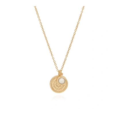 Shop Anna Beck Pearl Charm Pendant Charity Necklace In Gold