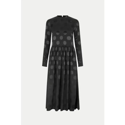 Shop Mads Norgaard Black Gran Jacquard Docca Dress