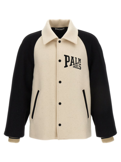 Shop Palm Angels Logo Detailed University Jacket In Multi