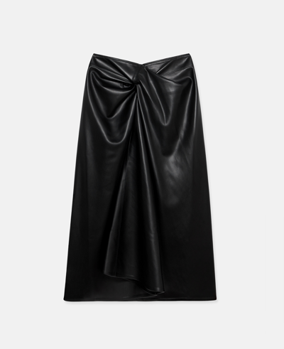 Shop Stella Mccartney Alter Mat Knotted Midi Skirt In Black