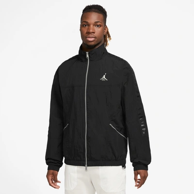 Shop Jordan Mens  Essential Statement Warm-up Jacket In Black/sail