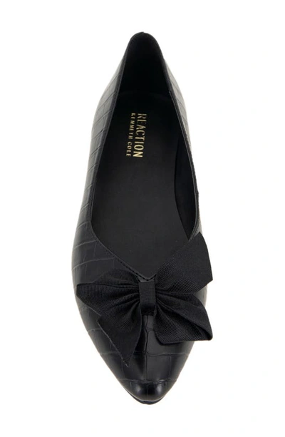 Shop Kenneth Cole Reaction Lily Bow Flat In Black Crock
