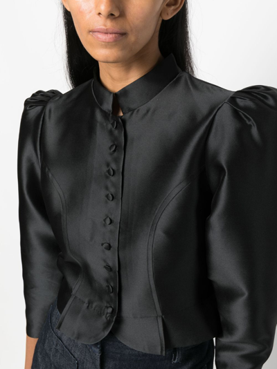 Shop D'estree Amoako Cropped Jacket In Black