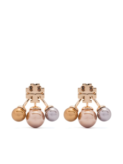 Shop Tory Burch Kira Post-back Pearl Earrings In Gold