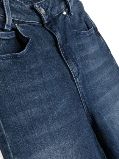 Shop Miss Blumarine Logo-patch Wide-leg Jeans In Blue