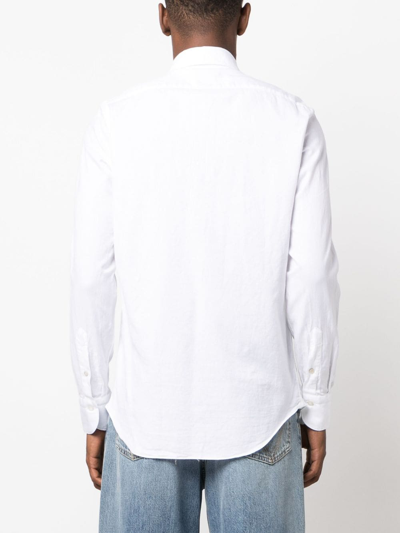 Shop Finamore 1925 Napoli Tokyo Long-sleeve Cotton Shirt In White