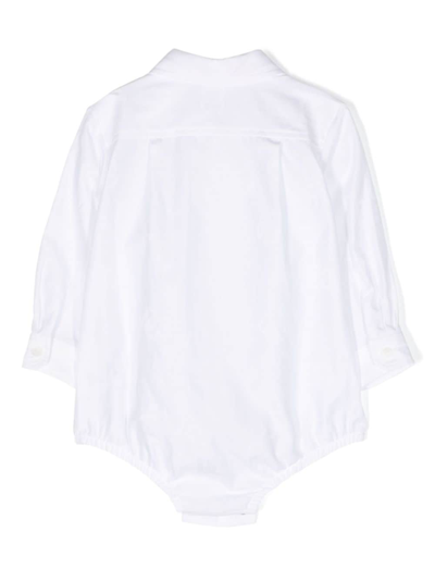 Shop Dolce & Gabbana Button-up Long-sleeve Body In White