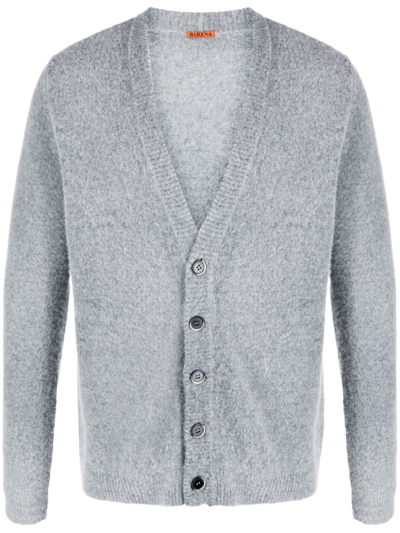 Shop Barena Venezia V-neck Merino Cardigan In Grey