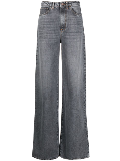 Shop 3x1 High-rise Wide-leg Jeans In Grey