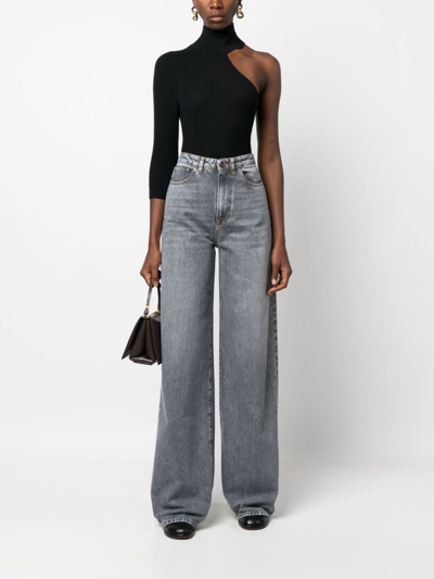 Shop 3x1 High-rise Wide-leg Jeans In Grey