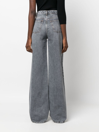 3x1 High-waist Wide-leg Jeans In Grey