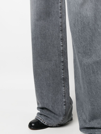 3x1 High-waist Wide-leg Jeans In Grey