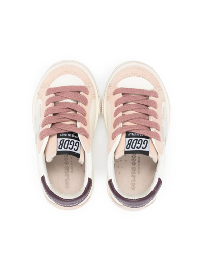 Shop Golden Goose May Leather Lace-up Sneakers In Neutrals