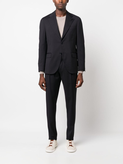 Lardini Single-breasted Wool Suit Set In Blue