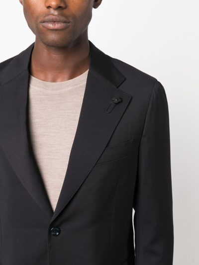 Lardini Single-breasted Wool Suit Set In Blue