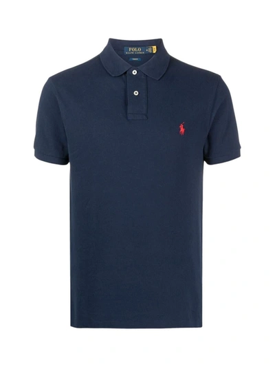 Shop Polo Ralph Lauren Short Sleeve Knit Polo Shirt Clothing In Blue