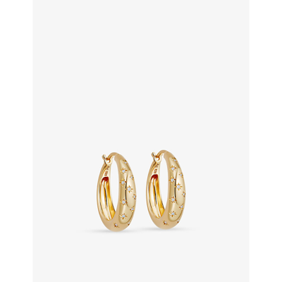 Astley Clarke Womens Yellow Gold Vermeil Celestial Mini Star-engraved 18ct Yellow-gold-plated Vermei In Yellow Gold Vermeil