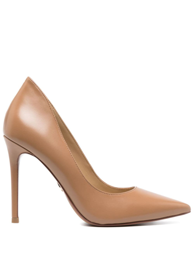Shop Michael Michael Kors Martine 105mm Leather Pumps In Nude
