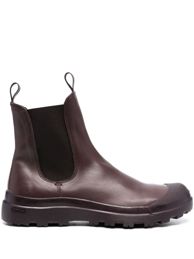 Shop Officine Creative Pallet 107 Leather Ankle Boots In Brown