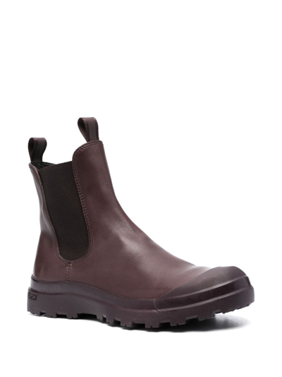 Shop Officine Creative Pallet 107 Leather Ankle Boots In Brown