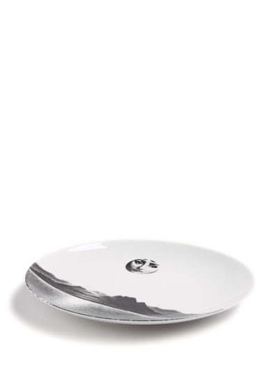 Fornasetti Tema E Variazioni N.85 Wall Plate In White