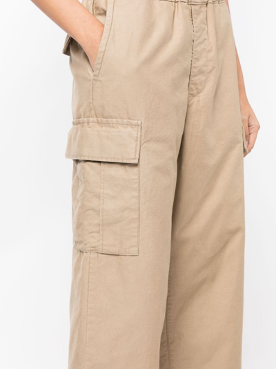 Shop Undercover Layered-design Cotton Trousers In Brown