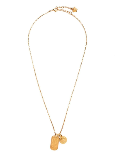 Shop Versace 'medusa' Necklace In ゴールド