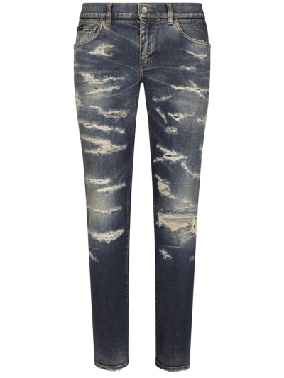 Shop Dolce & Gabbana Skinny Jeans In Blue