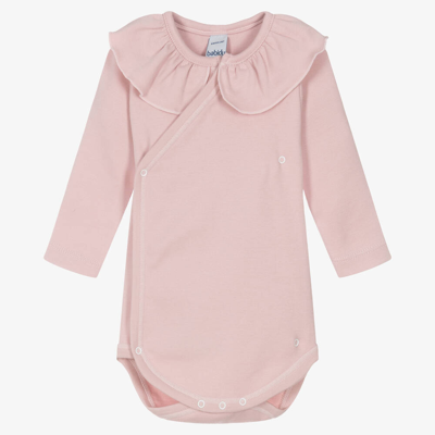 Shop Babidu Baby Girls Pink Cotton Bodysuit