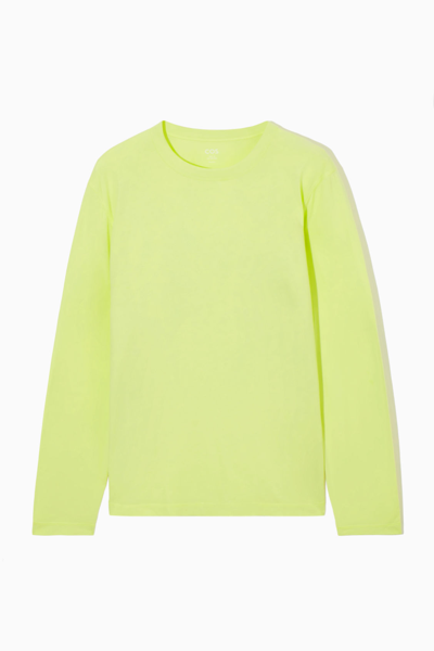Shop Cos Lightweight Long-sleeved T-shirt In Yellow