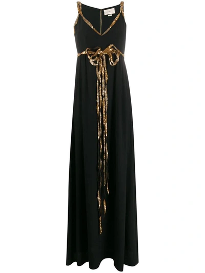 Shop Gucci Sequin Detail Evening Dress