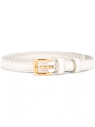 Shop Prada Thin Belt In White