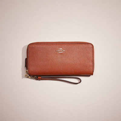 Coach Restored Continental Wallet In Gold/1941 Saddle