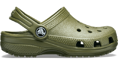 Shop Crocs Kids' Classic Clog In Army Green