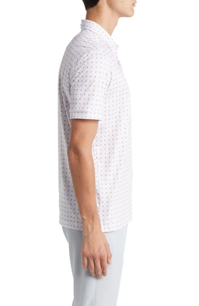 Shop Mizzen + Main Versa White Linear Floral Performance Golf Polo