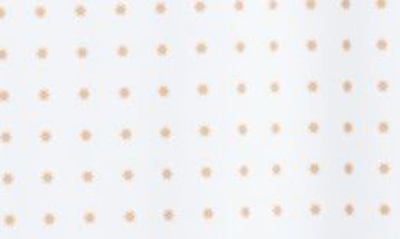 Mizzen + Main Versa White Linear Floral Performance Golf Polo In White