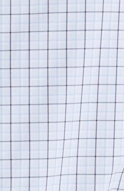 Mizzen + Main Leeward Trim Fit Deep Sea Oaklawn Check Performance Button-up Shirt In Blue