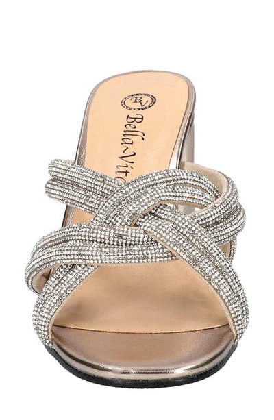 Bella Vita Carmen Crystal Sandal In Gold