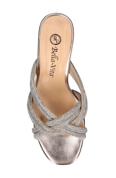 Bella Vita Carmen Crystal Sandal In Gold