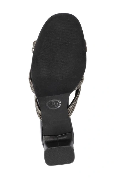 Bella Vita Carmen Womens Faux Leather Rhinestone Heels In Black Suede