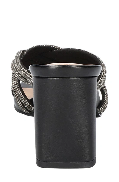 Bella Vita Carmen Womens Faux Leather Rhinestone Heels In Black Suede