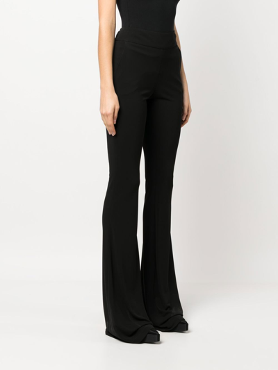 Shop Genny Two-pocket Flared Trousers In Black