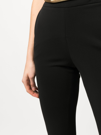 Shop Genny Two-pocket Flared Trousers In Black