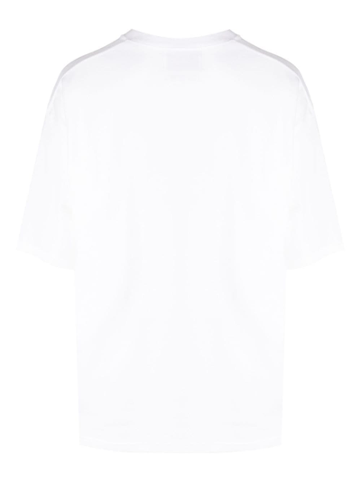 Shop Yoshiokubo Slogan-print Cotton T-shirt In White