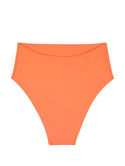 Shop Sporty And Rich Brigitte High-waisted Bikini Bottoms In Orange