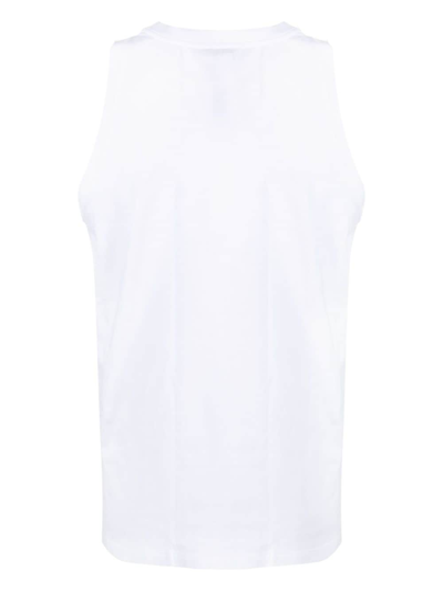 Shop Dolce & Gabbana Logo-embroidery Tank Top In White