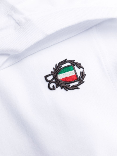 Shop Dolce & Gabbana Logo-embroidery Tank Top In White