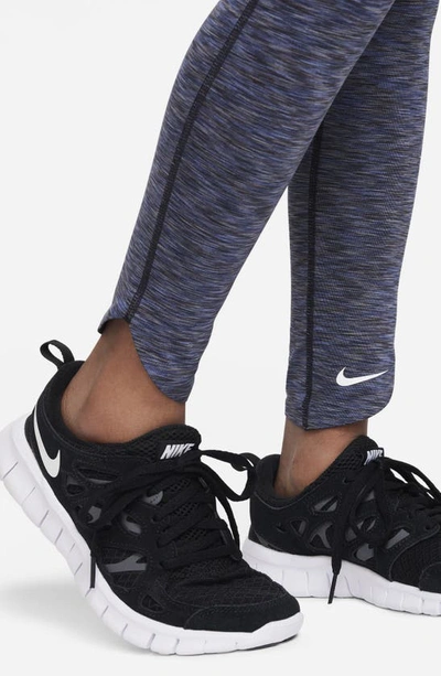 Shop Nike Kids' Dri-fit Leggings In Black/ White